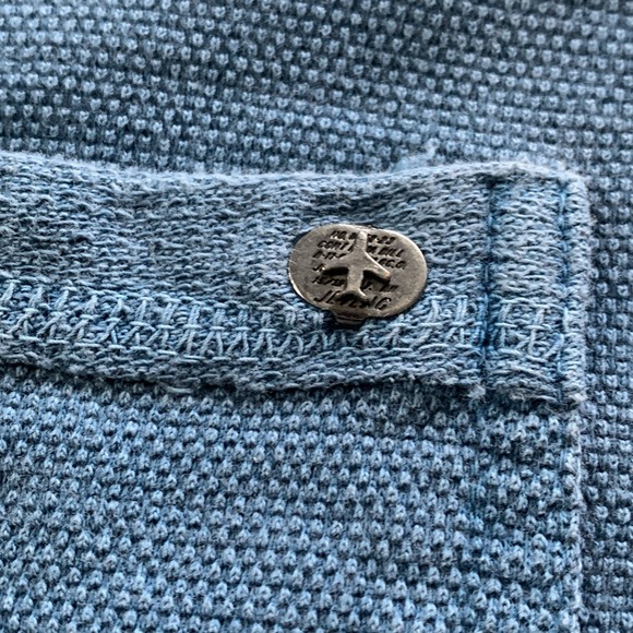 Jet Lag Jetlag Men's Regular Fit Blue Pocket Polo Shirt Size‎ L Raw Hem Cotton - Picture 3 of 8